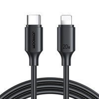 JOYROOM USB-C TO LIGHTNING CHARGING CABLE, 20W, 0.25M- BLACK S-CL020A9-B-025M