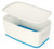 Aufbewahrungsbox MyBox WOW, Klein, A5, mit Deckel, ABS, weiß/blau