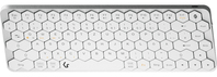 KeySonic KSK-5020BT-S Tastatur Bluetooth QWERTZ Deutsch Aluminium, Weiß