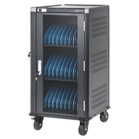 Manhattan Laadtrolley voor 30 laptops (tot 16"), laden via interne AC-adapters (EU) (installatie van voedingskabels van apparaten vereist), geschikt voor ALLE laptops, iPad, Mac...