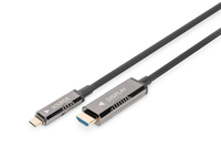 Digitus AK-330150-200-S video kabel adapter 20 m USB Type-C HDMI Zwart