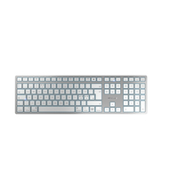 CHERRY KW 9100 SLIM FOR MAC billentyűzet Univerzális USB + Bluetooth QWERTY Angol Ezüst