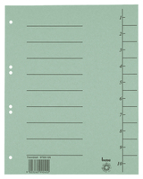 Bene 97300GN Tab-Register Numerischer Registerindex Karton Grün
