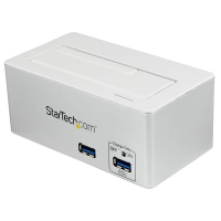 StarTech.com SDOCKU33HW stacja dokująca do dysków twardych Srebrny, Biały