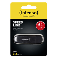 Intenso Speed Line unidad flash USB 64 GB USB tipo A 3.2 Gen 1 (3.1 Gen 1) Negro
