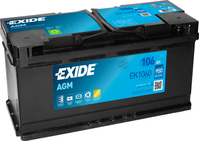 Exide EK1060 Fahrzeugbatterie AGM (Absorbierende Glasmatte) 106 Ah 12 V 950 A Auto