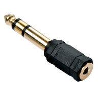Lindy 35620 tussenstuk voor kabels 6.3mm 3.5mm Zwart