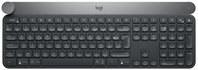Logitech Craft Advanced keyboard with creative input dial clavier RF sans fil + Bluetooth AZERTY Français Noir, Gris