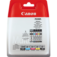 Canon PGI-580/CL-581 inktcartridge 5 stuk(s) Origineel Normaal rendement Zwart, Cyaan, Magenta, Geel