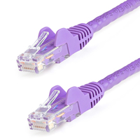 StarTech.com 25ft CAT6 Cable - Purple CAT6 Ethernet Cable - Gigabit Ethernet Wire - 650MHz 100W PoE RJ45 UTP CAT 6 Network/Patch Cord Snagless - Fluke Tested/Wiring is UL Certif...