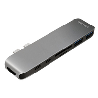 LogiLink UA0302 laptop-dockingstation & portreplikator USB 3.2 Gen 1 (3.1 Gen 1) Type-C Aluminium, Schwarz