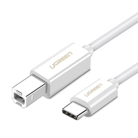 Ugreen 40560 USB kábel 1 M USB 2.0 USB C USB B Fehér