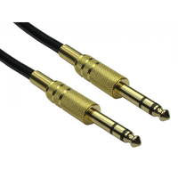 Cables Direct 4635-020GD audio cable 2 m 6.35mm Black, Gold