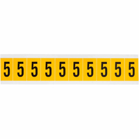 Brady 1530-5 self-adhesive label Rectangle Permanent Black, Yellow 10 pc(s)