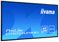 iiyama LH5052UHS-B1 Signage-Display Digital Beschilderung Flachbildschirm 125,7 cm (49.5 Zoll) VA 500 cd/m² 4K Ultra HD Schwarz Eingebauter Prozessor Android 8.0 24/7