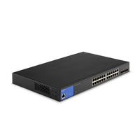 Linksys LGS328MPC Vezérelt L3 Gigabit Ethernet (10/100/1000) Ethernet-áramellátás (PoE) támogatása Fekete, Kék
