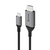 ALOGIC ULCHD01-SGR video kabel adapter 1 m HDMI Type A (Standaard) USB Type-C Zwart, Grijs