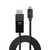 Lindy 43341 adaptador de cable de vídeo 1 m USB Tipo C DisplayPort Negro