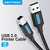Vention USB 2.0 A Male to B Male Cable 0.5M Black PVC Type