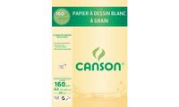 CANSON Bloc de papier à dessin, A4, 160 g/m2, blanc (5297374)
