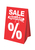 Dachaufsteller / Aktionsaufsteller / Tisch- und Thekenschild | DIN A3 „Sale-Reduziert-%”