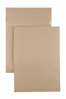C4 Faltentasche, Ormypack braun/braun 130g,mit Haftklebung Abdeckstreifen, Stehboden und Faltenbreite 40 mm
