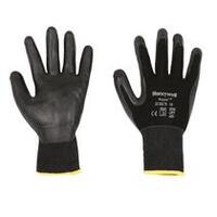 Honeywell 2232270 Polytril Black Foam Nitrile Gloves - Size 9