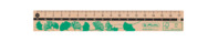 Lineal 17cm, aus Holz, FSC 100%, 17 cm, holzfarbend, 2 Motive