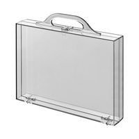 Präsentationskoffer / Musterkoffer / Kunststoff-Koffer „Maxi“ | 302 mm 212 mm 47 mm
