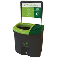 Mini Meridian Recycling Bin with Twin Open Apertures - 87 Litre - Golden Yellow