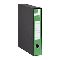 Registratore commerciale con custodia Q-Connect dorso 5 cm - 28,5x31,3 cm - verde scuro - RQ-CON-U5VE