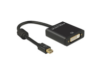 Adapter mini Displayport 1.2 Stecker an DVI Buchse, 4K Aktiv, schwarz, 0,2m, Delock® [62603]