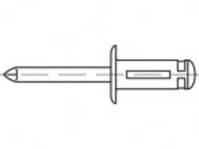 Nyitott végű szegecs 4,8 mm TOOLCRAFT TO-5455305 250 db