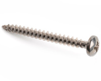 3.0 X 16/16 POZI PAN FULL THREAD CHIPBOARD SCREW A4 STAINLESS STEEL