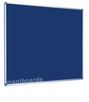 Magiboards Slim Frame Blue Felt Noticeboard Aluminium Frame 1500x1200mm