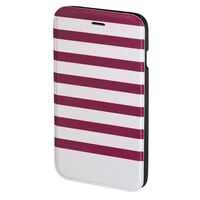 Mobil Wallet DesignLine iPhone6/6S Stripe Rosa/Hvid