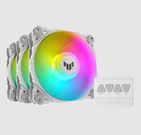 Tuf Gaming Tf120 Argb White Edition 3In1 Computer Case Air Cooler 12 Cm 3 Pc(S) Cooling Fans