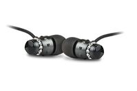 Earphones ICE Collection With Clear Crystals Black