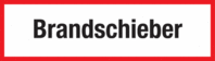 Brandschutzschild - Brandschieber, Rot/Schwarz, 10.5 x 29.7 cm, Aluminium, Text