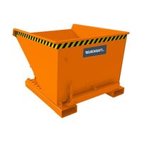 Tilting skip incl. roll-off mechanism