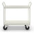 Mesa rodante KM41, 2 pisos, L x A x H 1080 x 450 x 975 mm, blanca, 2 ruedas de