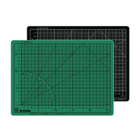 Normalansicht - Ecobra Profi-Cutting-Mat, 3 mm, beidseitig bedruckt, grün/schwarz, 30 x 22 cm, 5-lagig