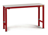 ESD-Arbeitstisch UNIVERSAL Spezial Grundtisch mit Kautschukplatte, BxTxH = 1500 x 1000 x 722-1022 mm | LUK7063.3003