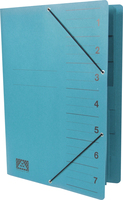 Gummizug-Ablagemappe, Maße (BxH): 245 x 345 mm, bis DIN A4, 7 Fächer, petrol
