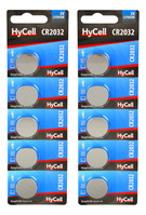 HyCell 10er Pack Lithium Knopfzellen CR2032 3V - Knopfbatterien - 10 Stück