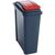 Coloured lid recycling bins, 25L red