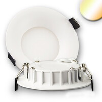 LED Downlight ultraflach, weißdynamisch, IP42, Ø 10.2 cm, 8W ColorSwitch 2600|3100|4000K 460lm 110°, CRI >90, dimmbar