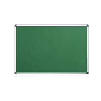 Bi-Office Notice Board Fire Retardant, Green Felt, Maya Aluminium Frame, 240 x 120 cm Main Image