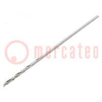 Drill bit; for metal; Ø: 0.8mm; Features: hardened