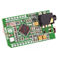 Click board; plaque prototype; Comp: VS1053; MP3; 3,3VDC